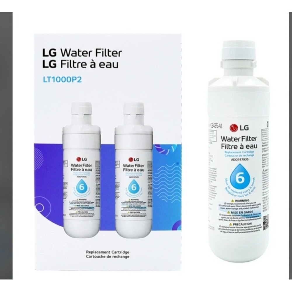 NWT LG Water Filter Refrigerator 2-Pack White LT1000P2 ADQ747935 Replacement